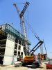 Sennebogen crane at building works